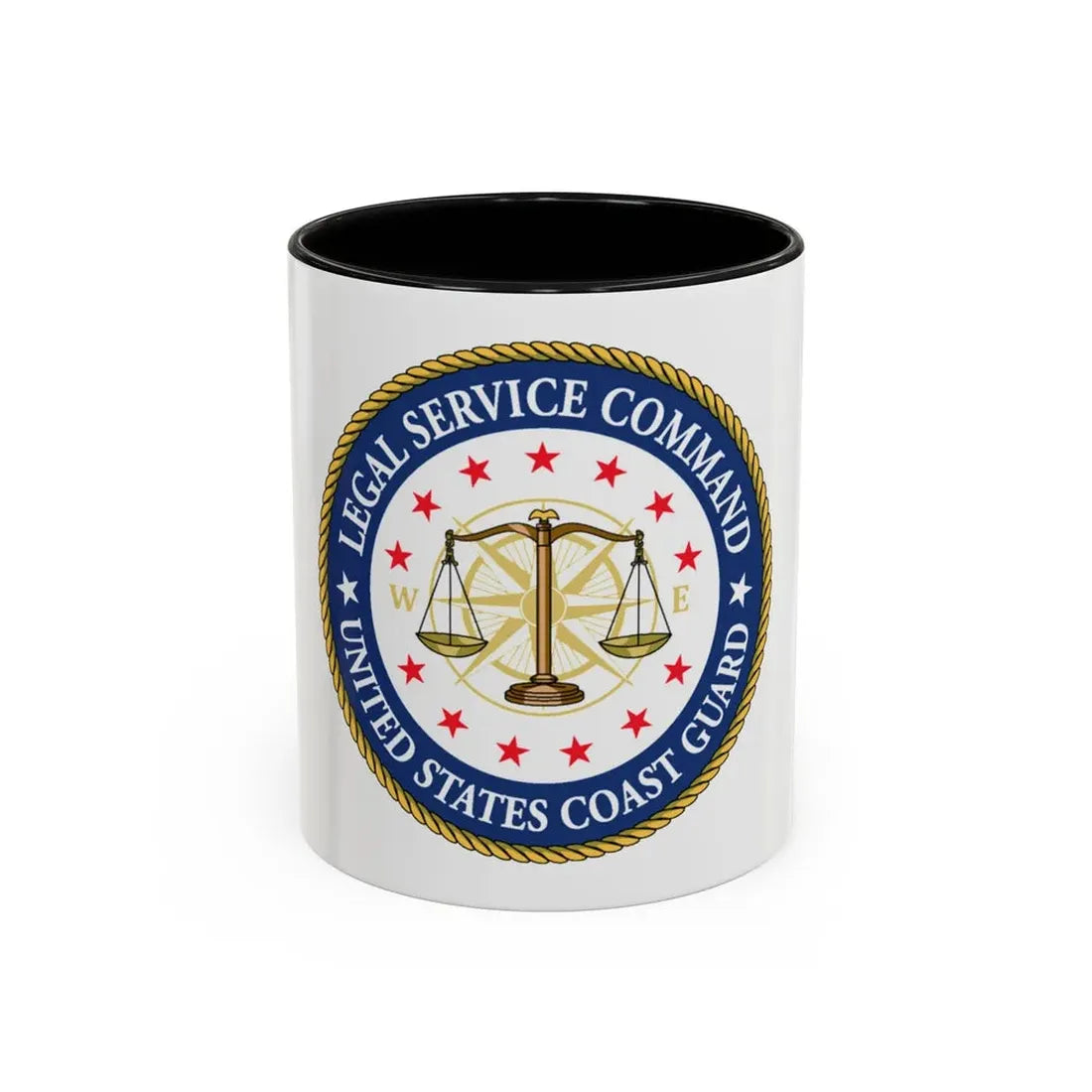 USCG Legal Service Command (U.S. Coast Guard) Accent Coffee Mug 11oz Black - Go Mug Yourself