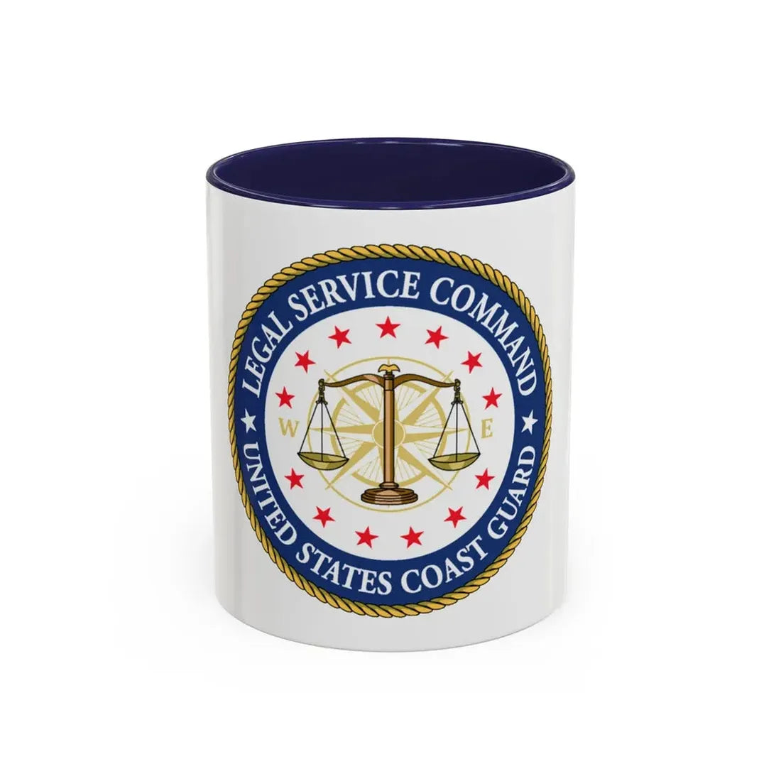 USCG Legal Service Command (U.S. Coast Guard) Accent Coffee Mug 11oz Navy - Go Mug Yourself