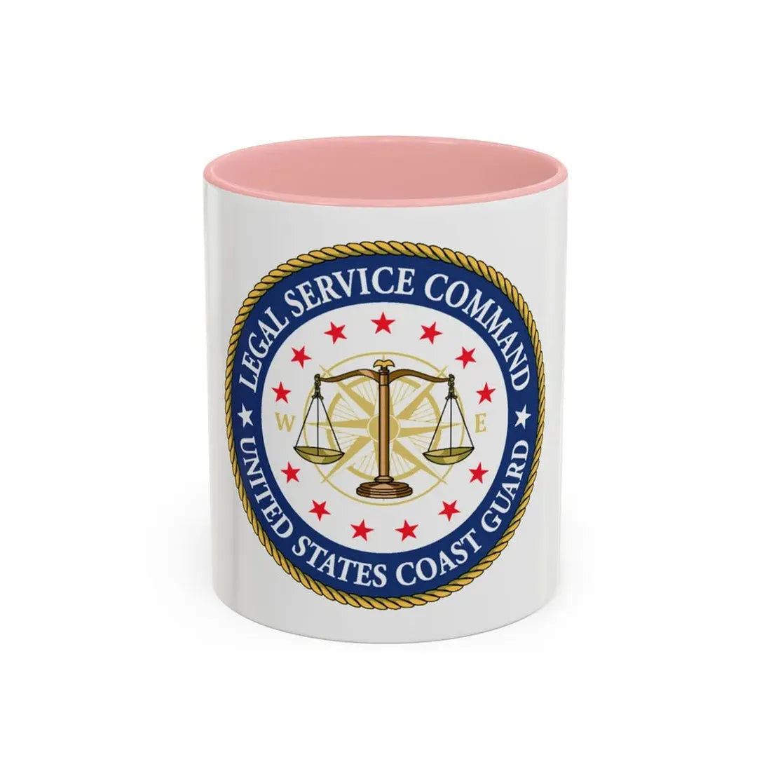 USCG Legal Service Command (U.S. Coast Guard) Accent Coffee Mug 11oz Pink - Go Mug Yourself