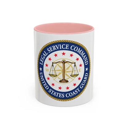 USCG Legal Service Command (U.S. Coast Guard) Accent Coffee Mug 11oz Pink - Go Mug Yourself