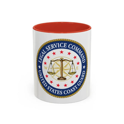 USCG Legal Service Command (U.S. Coast Guard) Accent Coffee Mug 11oz Red - Go Mug Yourself
