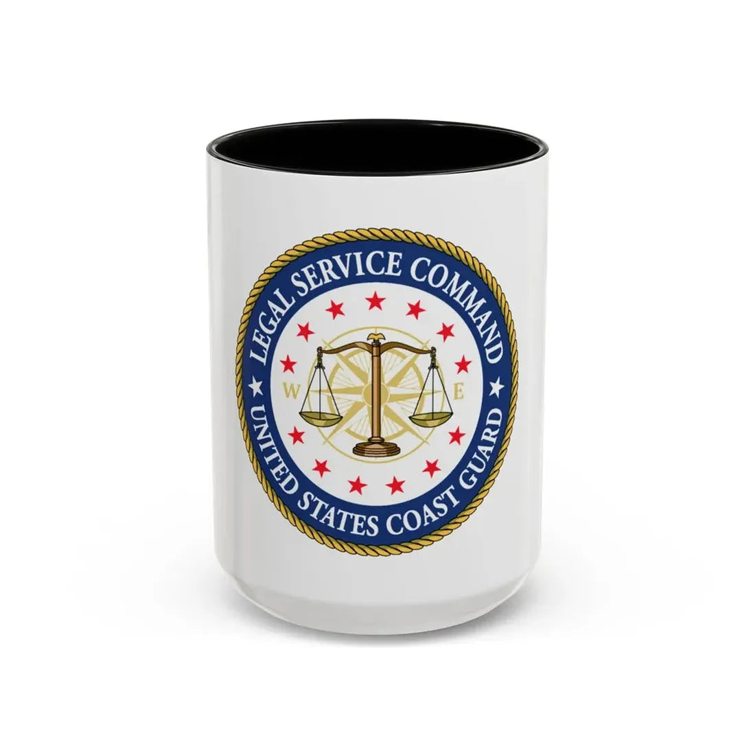 USCG Legal Service Command (U.S. Coast Guard) Accent Coffee Mug 15oz Black - Go Mug Yourself