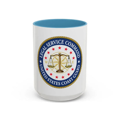 USCG Legal Service Command (U.S. Coast Guard) Accent Coffee Mug 15oz Light Blue - Go Mug Yourself