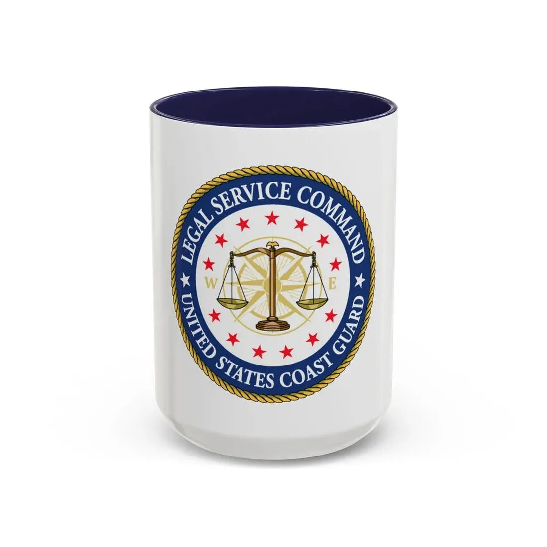 USCG Legal Service Command (U.S. Coast Guard) Accent Coffee Mug 15oz Navy - Go Mug Yourself
