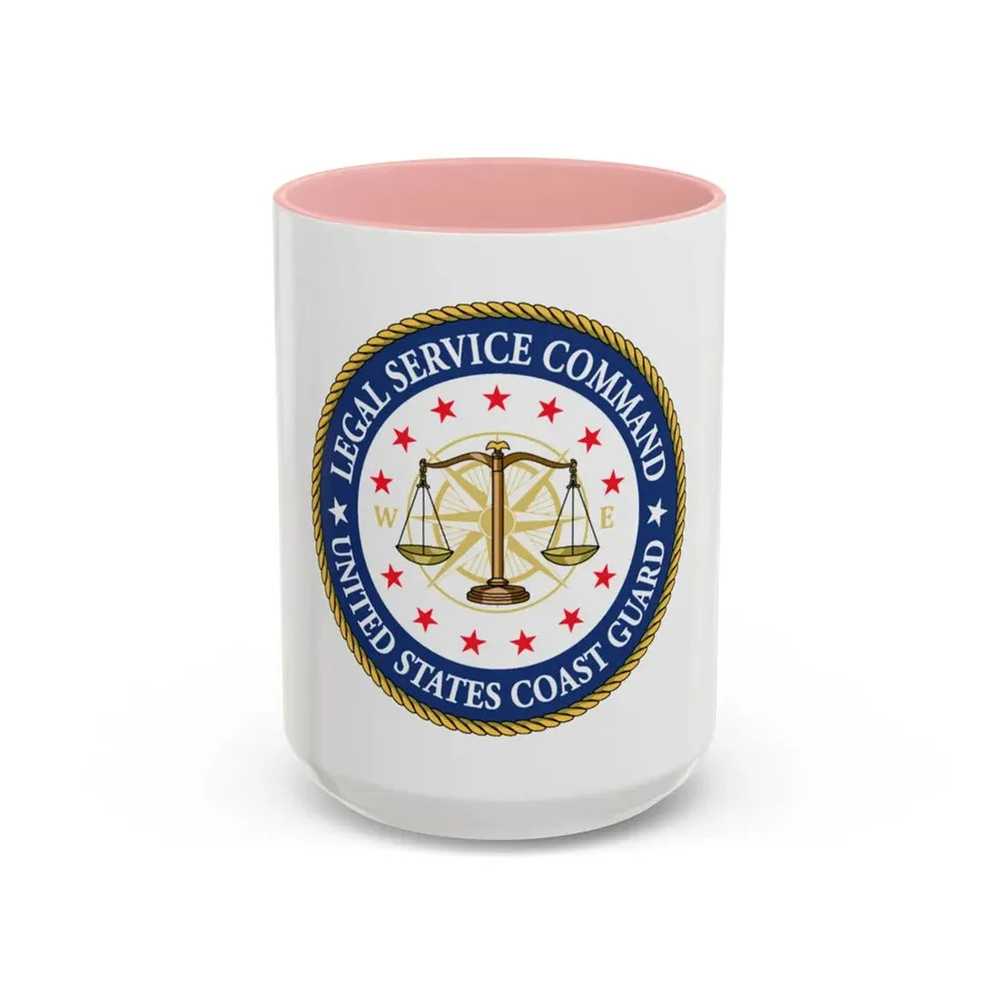 USCG Legal Service Command (U.S. Coast Guard) Accent Coffee Mug 15oz Pink - Go Mug Yourself