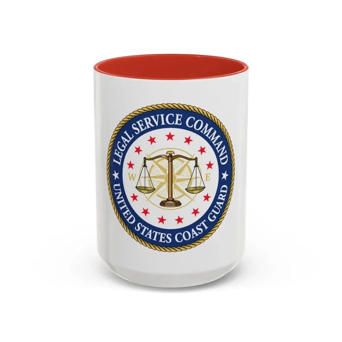 USCG Legal Service Command (U.S. Coast Guard) Accent Coffee Mug 15oz Red - Go Mug Yourself