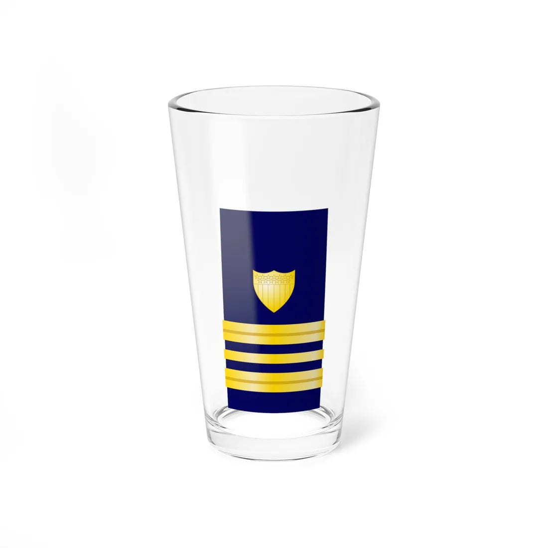 USCG Lieutenant Commander Shoulder Board Enhanced (United States) (Military Rank) Pint Glass 16oz 16oz - Go Mug Yourself