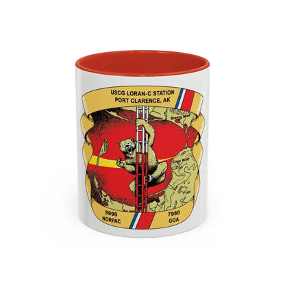 USCG Loran C  Station Port Clarence AK (U.S. Coast Guard) Accent Coffee Mug 11oz Red - Go Mug Yourself