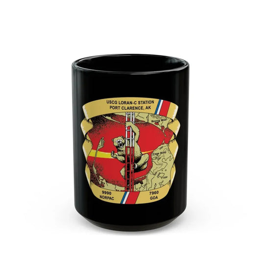 USCG Loran C  Station Port Clarence AK (U.S. Coast Guard) Black Coffee Mug 15oz - Go Mug Yourself
