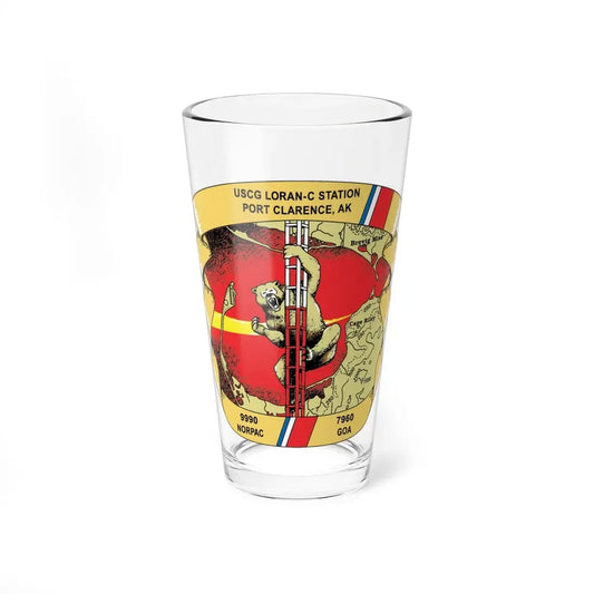USCG Loran C  Station Port Clarence AK (U.S. Coast Guard) Pint Glass 16oz 16oz - Go Mug Yourself