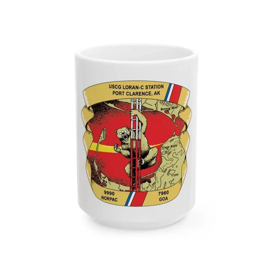 USCG Loran C  Station Port Clarence AK (U.S. Coast Guard) White Coffee Mug 15oz - Go Mug Yourself