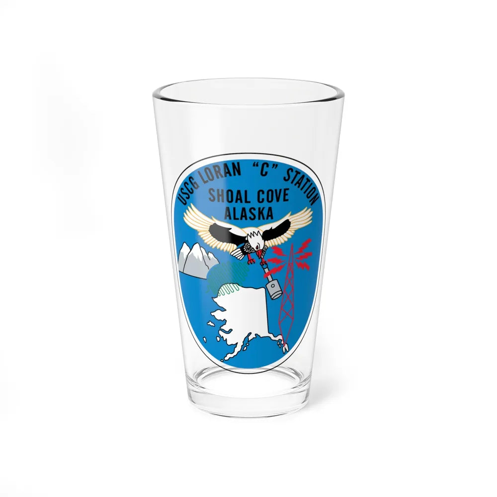 USCG Loran C Station Shoal Cove Alaska (U.S. Coast Guard) Pint Glass 16oz-16oz-Go Mug Yourself