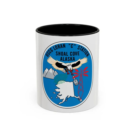USCG Loran C Station Shoal Cove Alaska (U.S. Coast Guard) Accent Coffee Mug 11oz Black - Go Mug Yourself