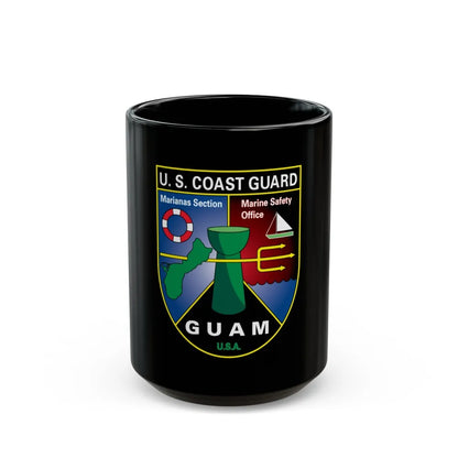 USCG Marianas Sect MSO Guam (U.S. Coast Guard) Black Coffee Mug-15oz-Go Mug Yourself