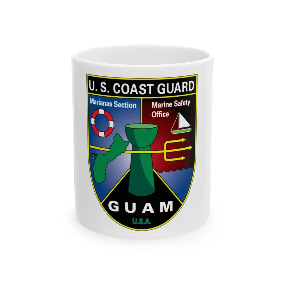 USCG Marianas Sect MSO Guam (U.S. Coast Guard) White Coffee Mug-11oz-Go Mug Yourself