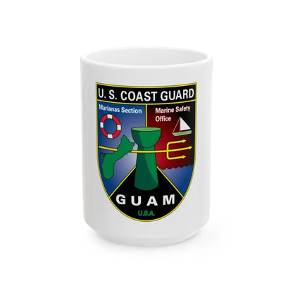 USCG Marianas Sect MSO Guam (U.S. Coast Guard) White Coffee Mug-15oz-Go Mug Yourself