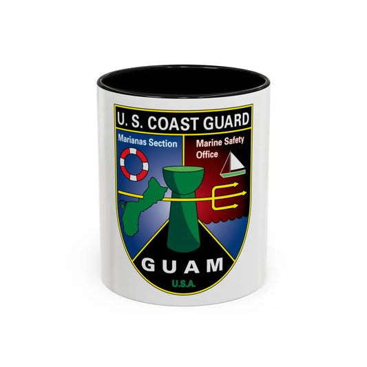 USCG Marianas Sect MSO Guam (U.S. Coast Guard) Accent Coffee Mug 11oz Black - Go Mug Yourself