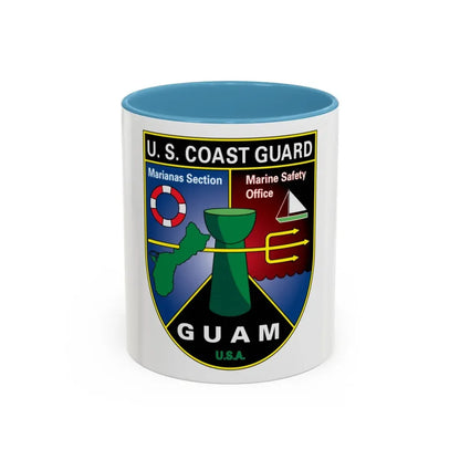 USCG Marianas Sect MSO Guam (U.S. Coast Guard) Accent Coffee Mug 11oz Light Blue - Go Mug Yourself