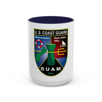 USCG Marianas Sect MSO Guam (U.S. Coast Guard) Accent Coffee Mug 15oz Navy - Go Mug Yourself