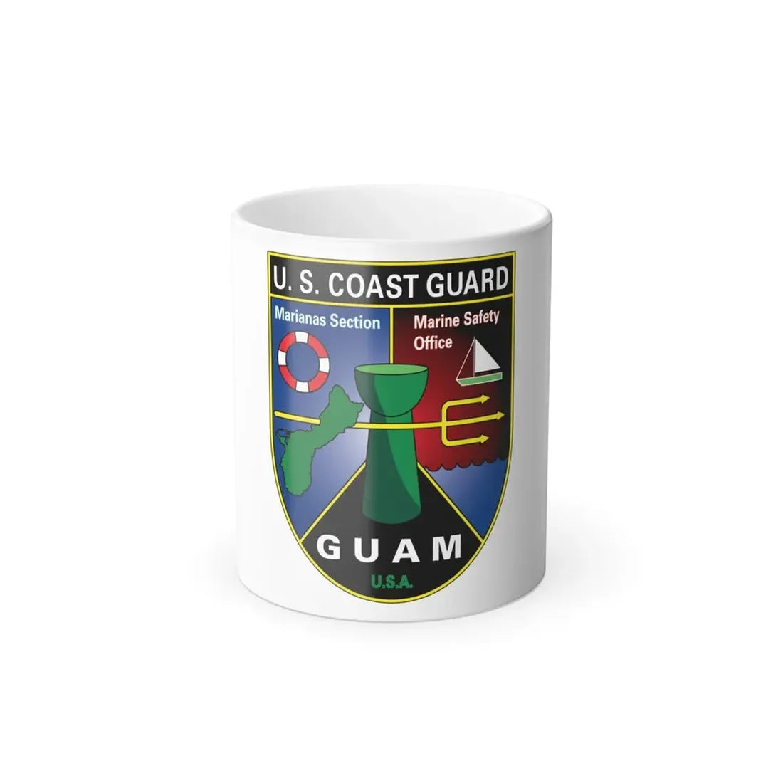 USCG Marianas Sect MSO Guam (U.S. Coast Guard) Color Changing Coffee Mug 11oz - Go Mug Yourself