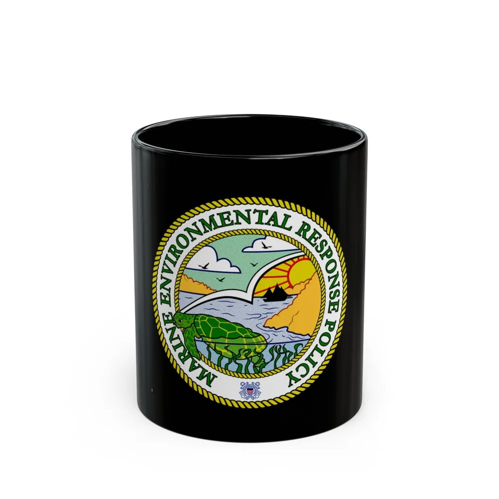 USCG Marine Environmental Resp Policy (U.S. Coast Guard) Black Coffee Mug-11oz-Go Mug Yourself