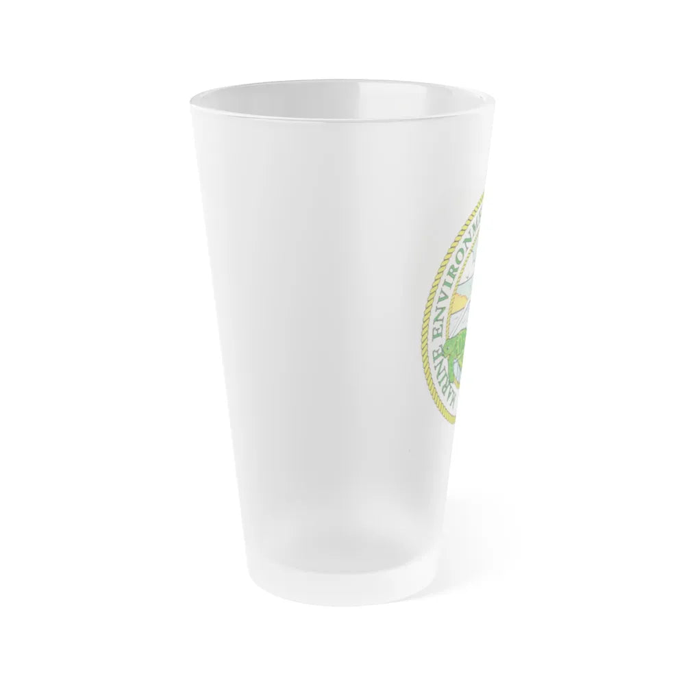 USCG Marine Environmental Resp Policy (U.S. Coast Guard) Frosted Pint Glass 16oz-Go Mug Yourself