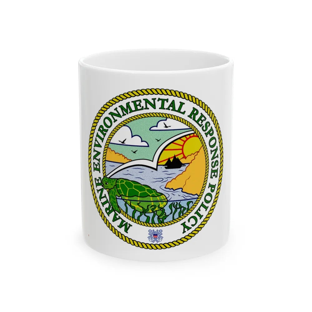 USCG Marine Environmental Resp Policy (U.S. Coast Guard) White Coffee Mug-11oz-Go Mug Yourself