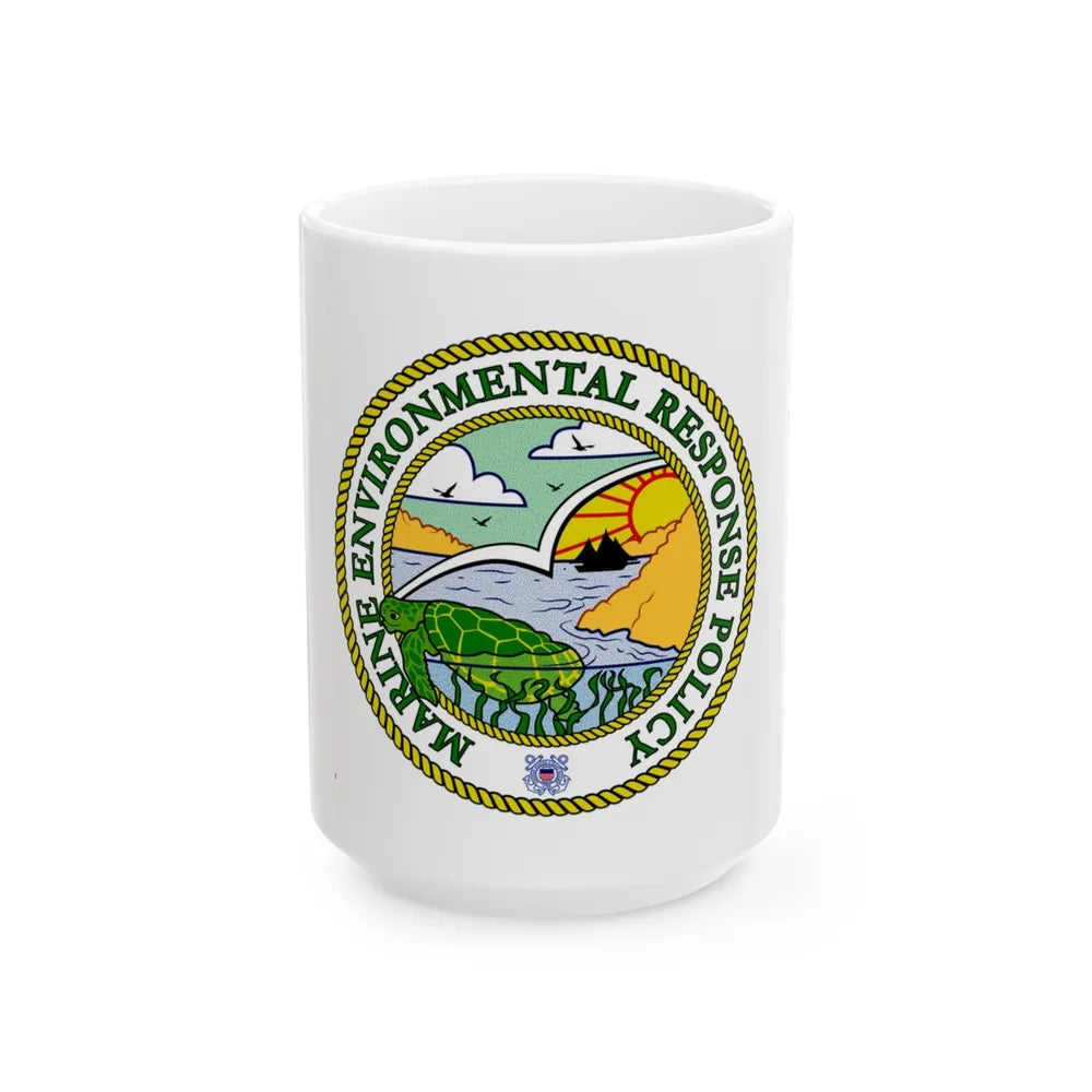 USCG Marine Environmental Resp Policy (U.S. Coast Guard) White Coffee Mug-15oz-Go Mug Yourself