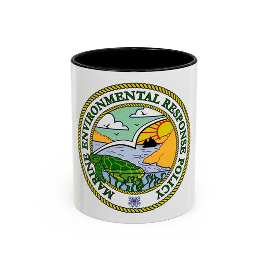 USCG Marine Environmental Resp Policy (U.S. Coast Guard) Accent Coffee Mug 11oz Black - Go Mug Yourself