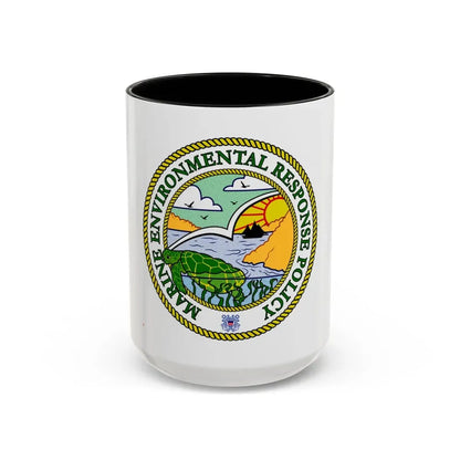 USCG Marine Environmental Resp Policy (U.S. Coast Guard) Accent Coffee Mug 15oz Black - Go Mug Yourself