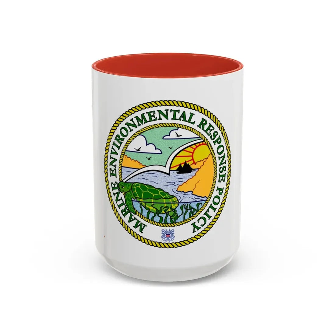 USCG Marine Environmental Resp Policy (U.S. Coast Guard) Accent Coffee Mug 15oz Red - Go Mug Yourself