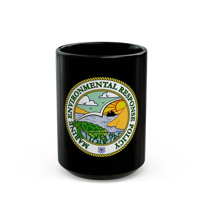 USCG Marine Environmental Resp Policy (U.S. Coast Guard) Black Coffee Mug 15oz - Go Mug Yourself