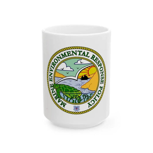 USCG Marine Environmental Resp Policy (U.S. Coast Guard) White Coffee Mug 15oz - Go Mug Yourself