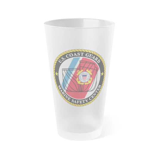 USCG MARINE SAFETY CENTER (U.S. Coast Guard) Frosted Pint Glass 16oz-Go Mug Yourself