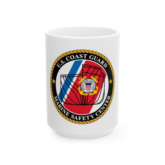 USCG MARINE SAFETY CENTER (U.S. Coast Guard) White Coffee Mug-15oz-Go Mug Yourself