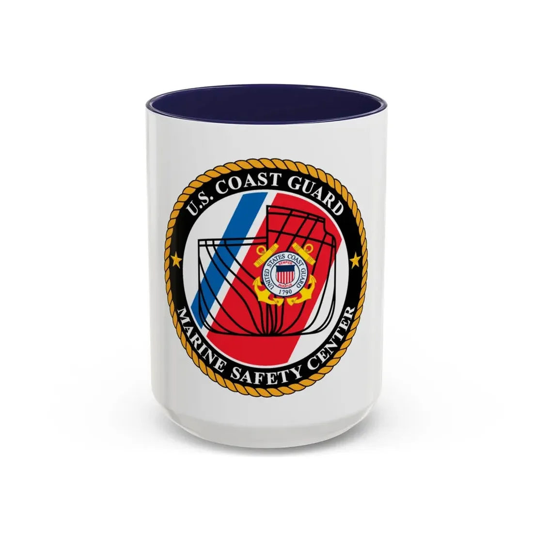 USCG MARINE SAFETY CENTER (U.S. Coast Guard) Accent Coffee Mug 15oz Navy - Go Mug Yourself