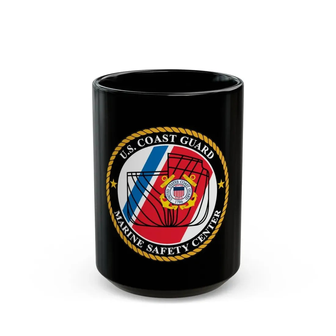 USCG MARINE SAFETY CENTER (U.S. Coast Guard) Black Coffee Mug 15oz - Go Mug Yourself