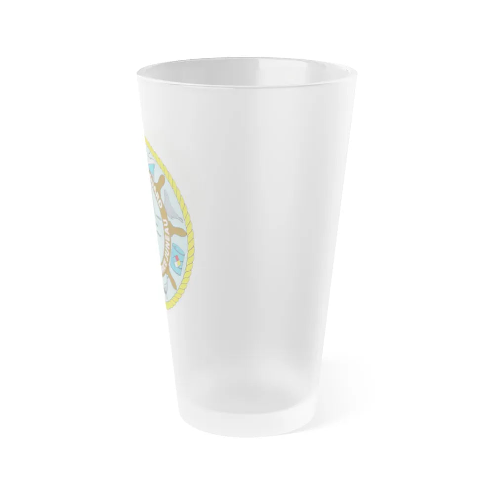 USCG Marine Safety Office Juneau (U.S. Coast Guard) Frosted Pint Glass 16oz-Go Mug Yourself