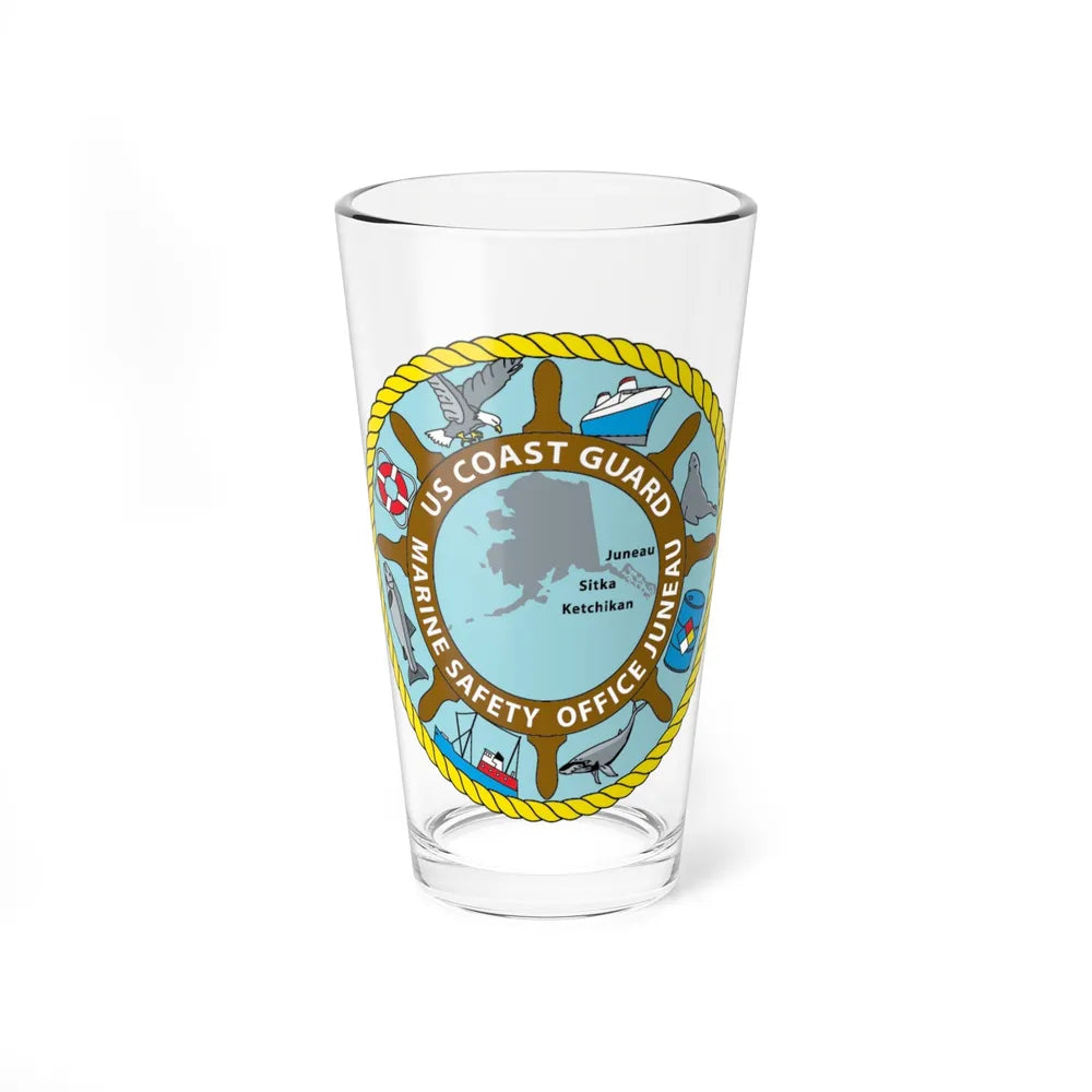 USCG Marine Safety Office Juneau (U.S. Coast Guard) Pint Glass 16oz-16oz-Go Mug Yourself