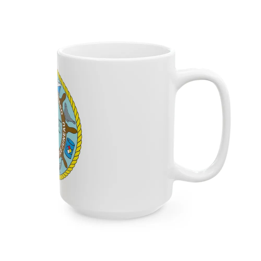 USCG Marine Safety Office Juneau (U.S. Coast Guard) White Coffee Mug-Go Mug Yourself