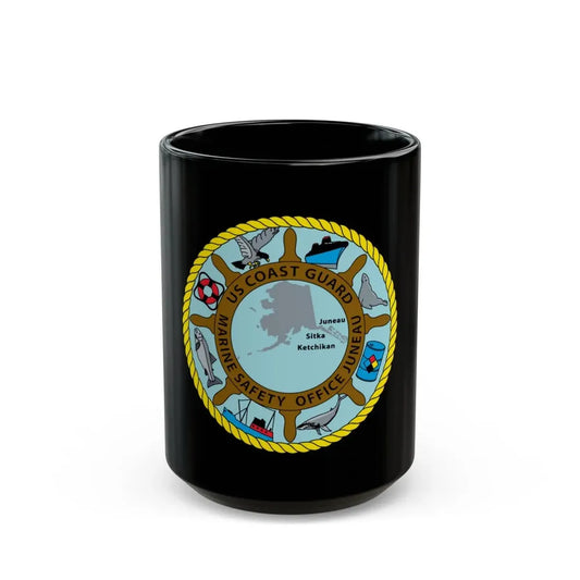 USCG Marine Safety Office Juneau (U.S. Coast Guard) Black Coffee Mug 15oz - Go Mug Yourself