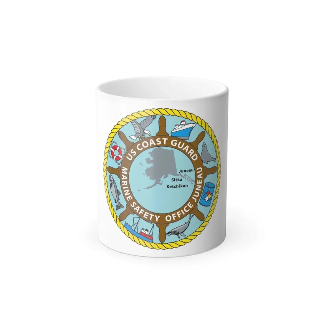 USCG Marine Safety Office Juneau (U.S. Coast Guard) Color Changing Coffee Mug 11oz - Go Mug Yourself