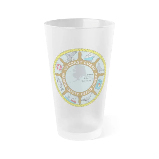 USCG Marine Safety Office Juneau (U.S. Coast Guard) Frosted Pint Glass 16oz Default Title - Go Mug Yourself