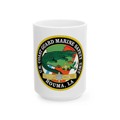 USCG Marine Safety Unit Houma LA (U.S. Coast Guard) White Coffee Mug-15oz-Go Mug Yourself