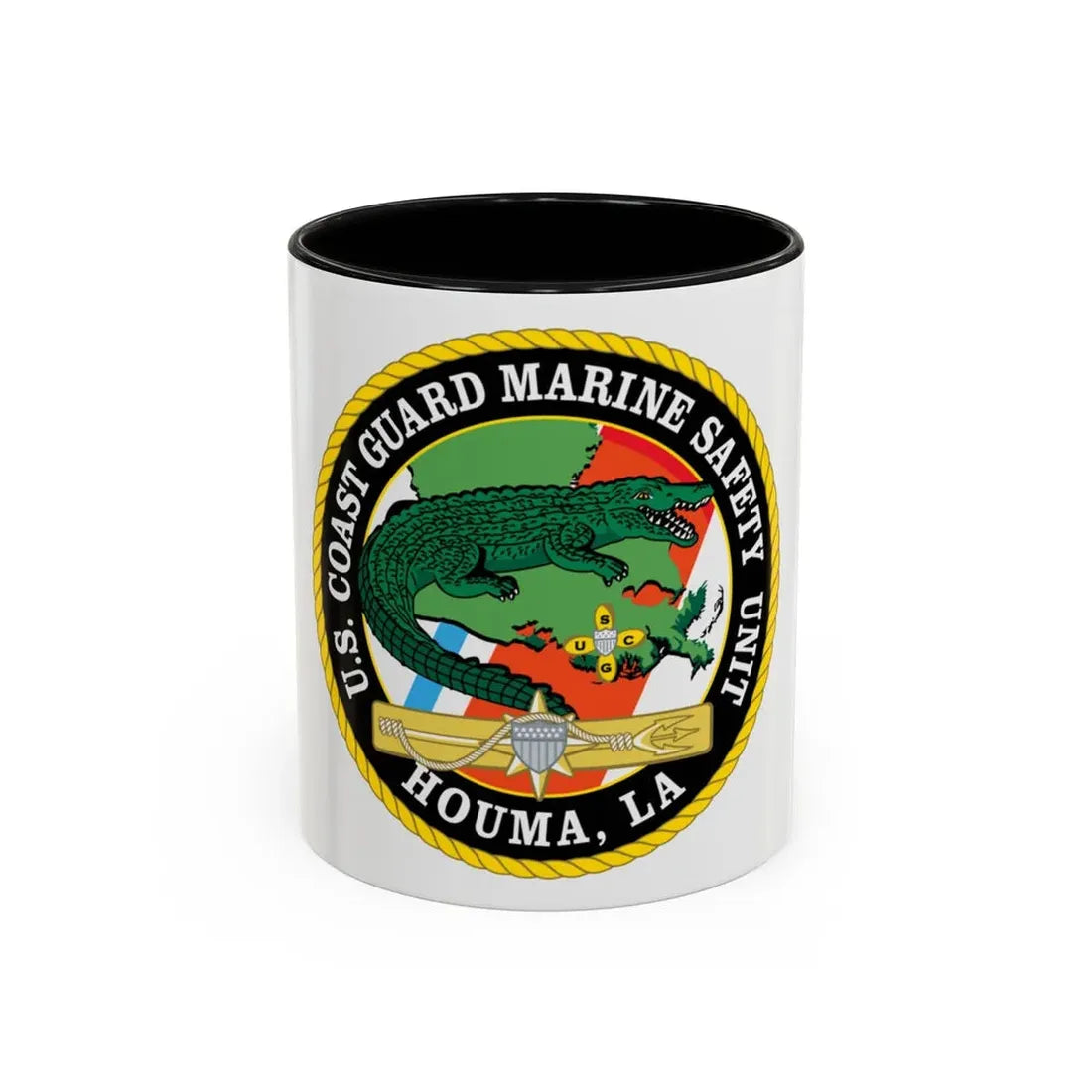 USCG Marine Safety Unit Houma LA (U.S. Coast Guard) Accent Coffee Mug 11oz Black - Go Mug Yourself