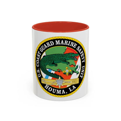 USCG Marine Safety Unit Houma LA (U.S. Coast Guard) Accent Coffee Mug 11oz Red - Go Mug Yourself