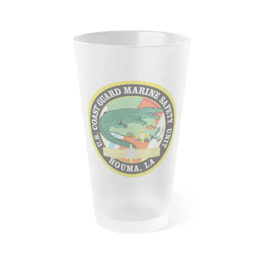USCG Marine Safety Unit Houma LA (U.S. Coast Guard) Frosted Pint Glass 16oz Default Title - Go Mug Yourself