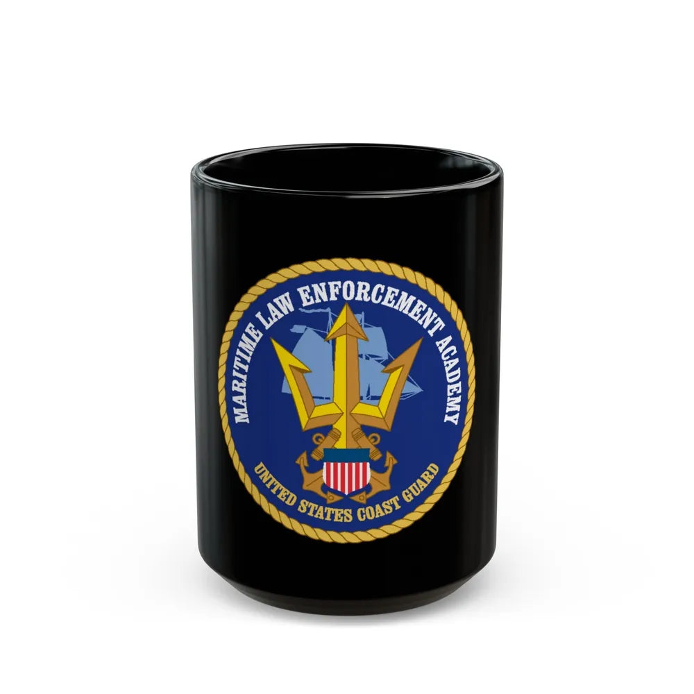 USCG Maritime Law Enforcement Academy (U.S. Coast Guard) Black Coffee Mug-15oz-Go Mug Yourself