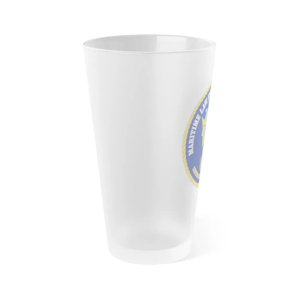 USCG Maritime Law Enforcement Academy (U.S. Coast Guard) Frosted Pint Glass 16oz-Go Mug Yourself