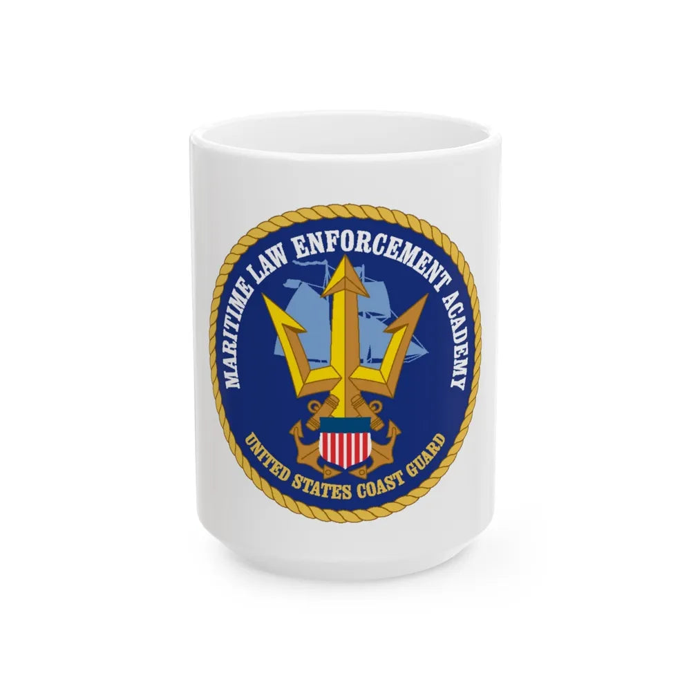 USCG Maritime Law Enforcement Academy (U.S. Coast Guard) White Coffee Mug-15oz-Go Mug Yourself